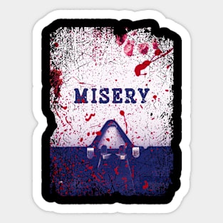 Horror and Heartache Misery Movie Tee Sticker